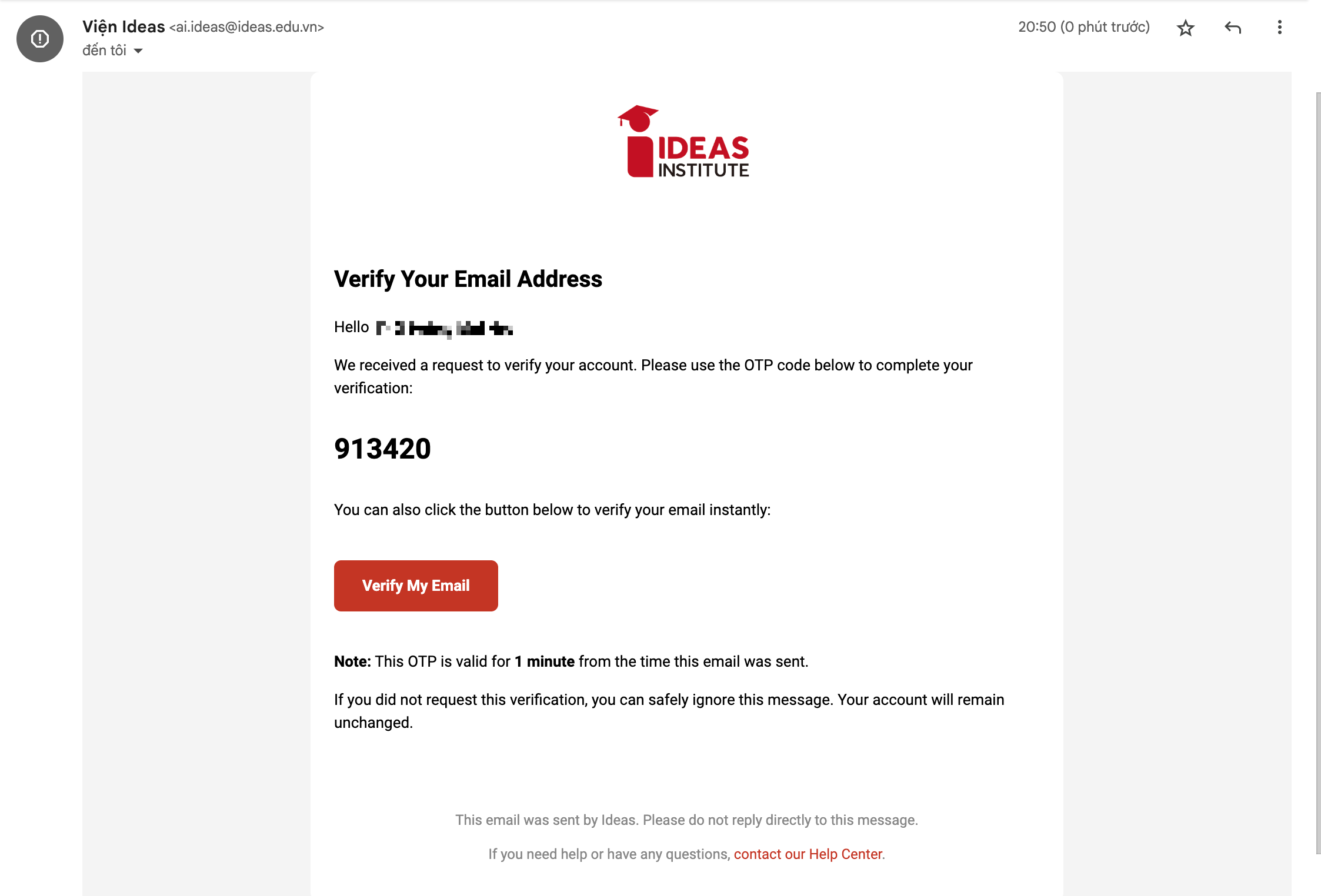 Email đặt lại mật khẩu