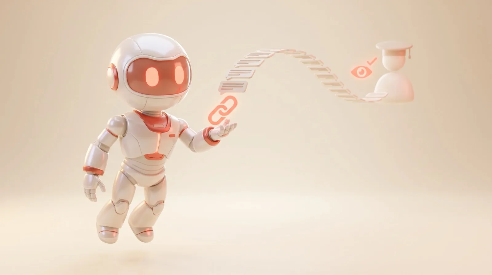 Robot gửi link chia sẻ cuộc trò chuyện cho giảng viên