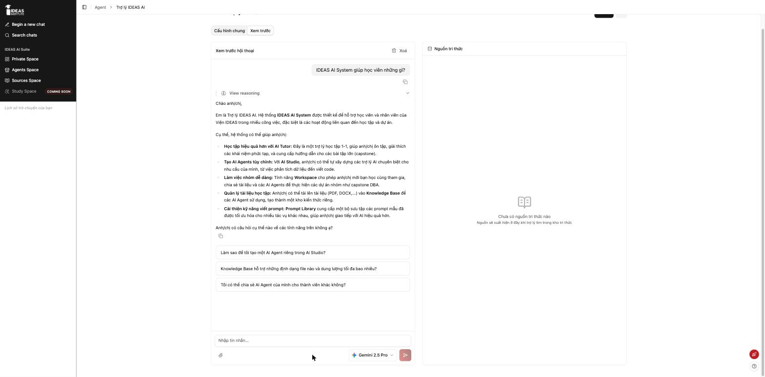 Xem trước hội thoại với Agent